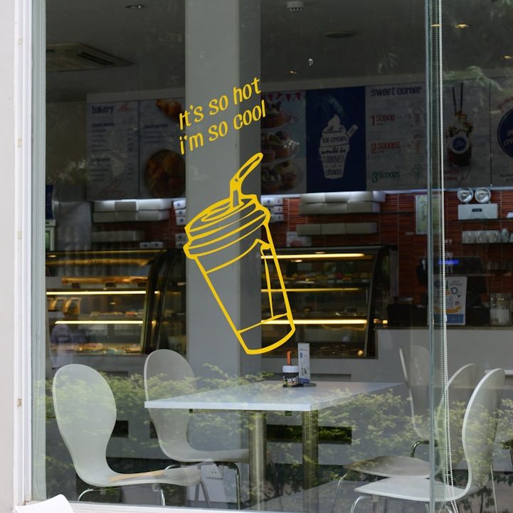 Shop Window With Vinyl Graphic Shop Window With Vinyl Graphic